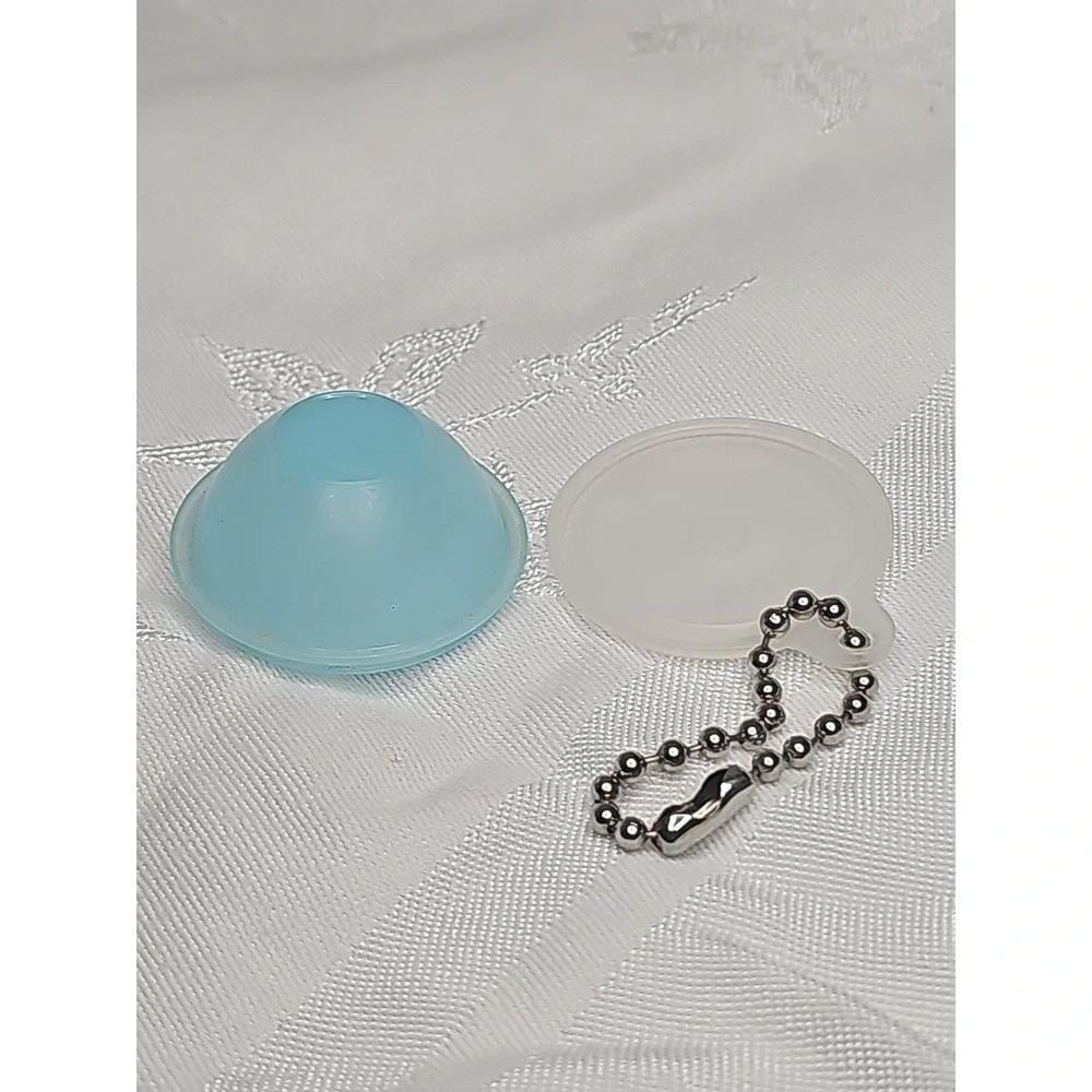 Tupperware Vintage Mini Wonderlier Bowl Keychain in Light Blue W/ Lid and Chain